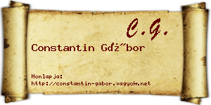 Constantin Gábor névjegykártya